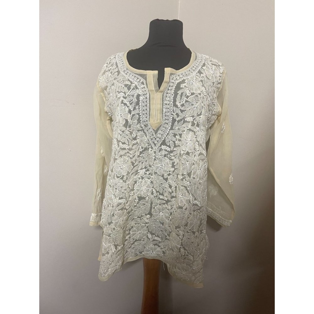 Craft House Embroidered Tunic Top Shirt Women's Size M (40) NWOT